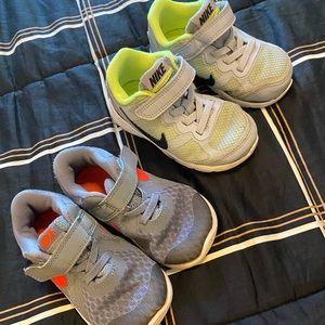 Nike, toddler, size 7, revolution tennis shoes, fusion tennis shoes. Grey.
